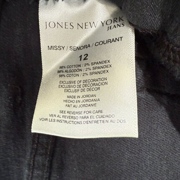 Jones New York Black Jeans size 12 - Picture 6 of 8